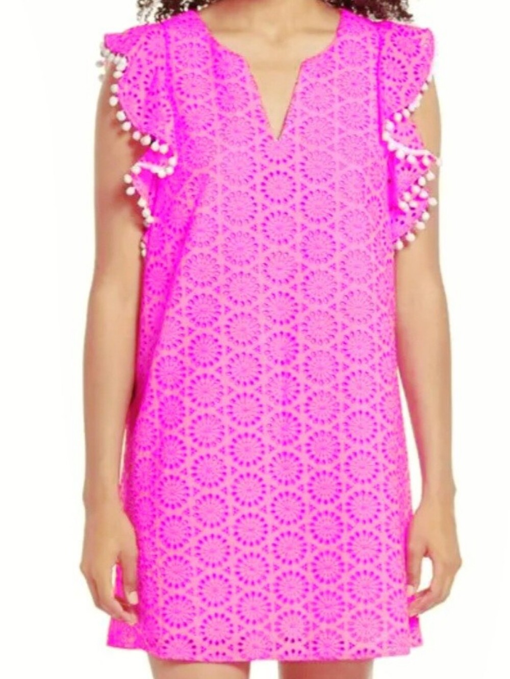 Lilly Pulitzer Hot Pink Astara Eyelet Dress XL